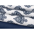 thumbnail image 2 of Safdie & Co. Microfiber Sheet Set 4PC King Navy Damask, 2 of 2