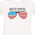 thumbnail image 4 of Inktastic Born in America Boys or Girls Long Sleeve Baby Bodysuit, 4 of 5
