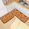 thumbnail image 7 of Halloween Bats Orange Kitchen Rug Mats 2PCS Non Slip 47" x 20" + 28" x 20" Kitchen Carpet Floor Mat Hallway Rugs Anti Fatigue Doormat Home Decor, 7 of 7