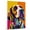 American English Coonhound, variant on Barbet Poster Wall Art - Colorful Dog Canvas Wall Art For Living Room - Modern Art Wall Decor Ready To Hang