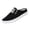 Black, variant on Willtoo Womens Slip On Canvas Mule Sneakers Backless Slide Casual Shoes, Low Top Lace Up Platform Non Slip Walking Flats