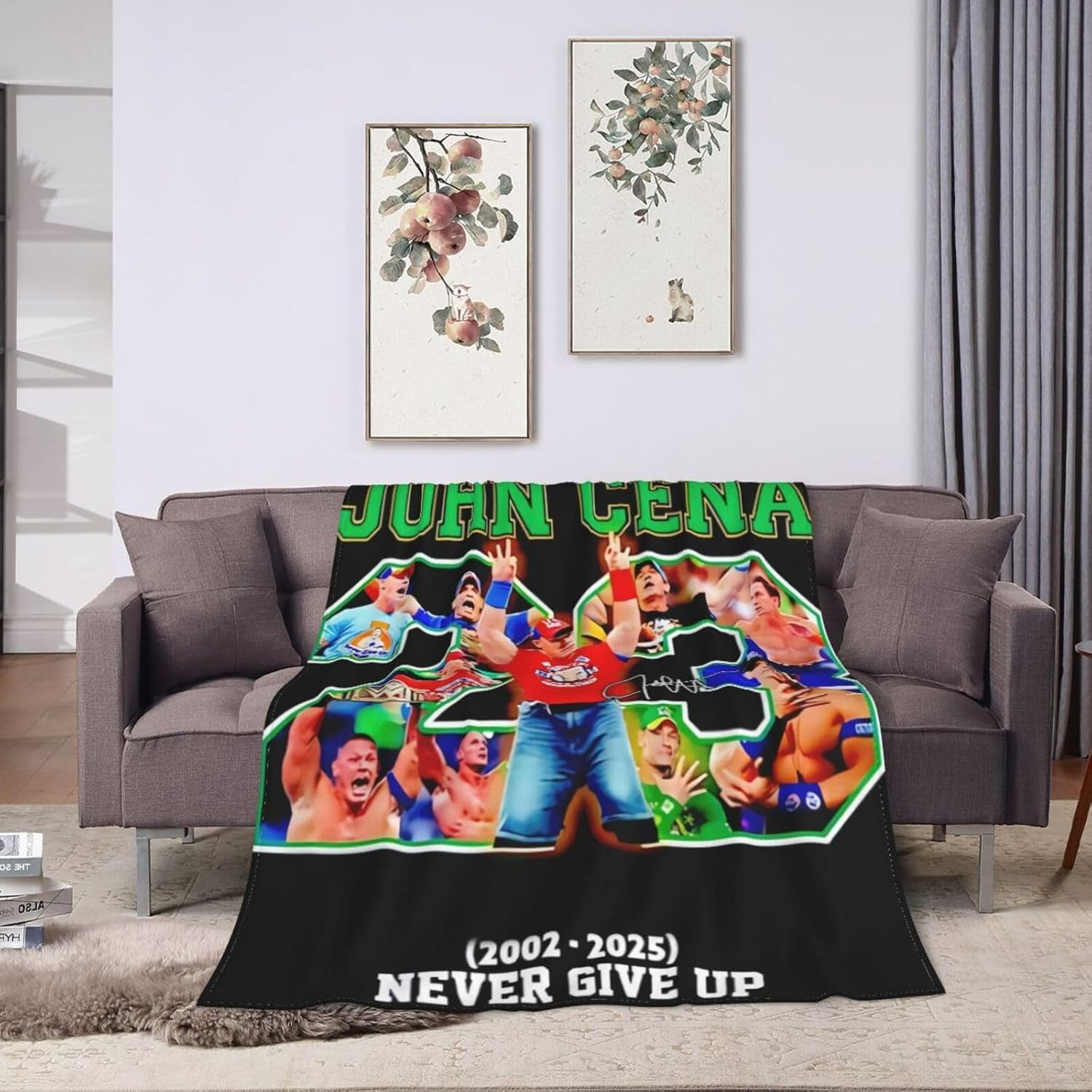 John Boxer Cena Blanket Throw Air Conditioning Blankets Soft Throws for Couch Bed All Seasons Use 40"x30"