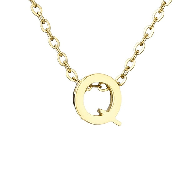 Delicado collar de oro para las mujeres lindo nombre de la letra gargantilla collares para niñas joyas