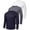 #6 navy/dark grey/white, variant on Clothin 3 Pack Long Sleeve Shirts for Men/Mens Workout T-Shirts Moisture Wicking Lightweight