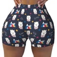 thumbnail image 2 of Balery Llamas 1 Pantalones cortos de entrenamiento estampados para mujer, sin costuras, ajustados, para gimnasio, yoga, correr, deportes, ejercicio activo, fitness.-Small, 2 of 8