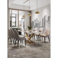 thumbnail image 4 of Luxurious Kitchen Table In Rectangle Marble Desk Top Stainless Steel Golden Finish 6 People Luxury Dining Table And Chair Set My Lux Decor Round, 4 of 28