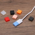 thumbnail image 5 of 60 piezas de tapa de puerto USB 2.0, cubierta anti-polvo, protector de silicona para cable de datos USB masculino, azul, 5 of 5
