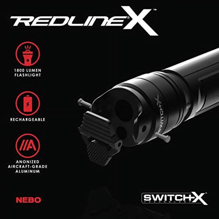 nebo flashlight 6860 Nebo 6860 Redline X Rechargeable 1800 Lumen Flashlight