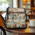 thumbnail image 3 of Eheartsgir Vintage Travel Print Ladies Crossbody Bag Purse Satchel, Waterproof Stylish Shoulder Bag Spacious for Everyday Dating, 3 of 7