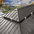 thumbnail image 3 of PURPLE LEAF 8’ X 8’ Outdoor Hardtop Gazebo Metal Frame Galvanized Steel Double Roof Patio Pavilions for Desk Backyard Bronze, 3 of 12