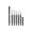 A001- Black, variant on Nail Art Detailing Brush Set, 5-Pack 6.69 Inch Fine Tip Liner Brushes for Nail Painting, Turquoise