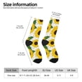 thumbnail image 2 of Fotbe Sunflowers Calcetas Largas con Estampado para Hombre y Mujer – Calcetas de Compresión Transpirables y Elásticas, Viajar y Uso Diario Talla 5-11, 2 of 6