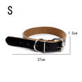thumbnail image 2 of Collar de perro Collar de piel de vaca auténtica para perros pequeños y medianos,, 2 of 5