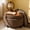 Brown, variant on Arouseden 25" Dark Grey Round Ottoman with Storage and Tray,Tufted Round Ottoman Coffee Table, Upholstered Ottoman for Couch, Accent Footstool,Plush Fabric Ottomans for Living Room