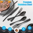 thumbnail image 2 of 24 Pieces Silverware Set with Steak Knives,Heavy Duty 18/10 Stainless Steel Flatware Set with Forged Stand Knives,Modern Cutlery,Mirror Polished,Dishwasher Safe, 2 of 7