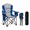 blue, variant on Portable Folding Camping Chair for Adults with Cup Holder and Side Pocket, Outdoor Lawn Chair for Camping, Fishing, Beach, Picnic and Backyard, 3 Colors Available