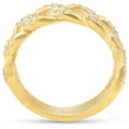 thumbnail image 2 of Pompeii 1/2 Ct Mens Heavy Weight Solid Yellow Gold Curb Chain Diamond Ring Wedding Band, 2 of 5