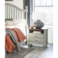 thumbnail image 3 of Classic Light Gray Queen Bed Nightstands Dresser Mirror Set 5pc Bedroom Modern Farmhouse Design Furniture, 3 of 7