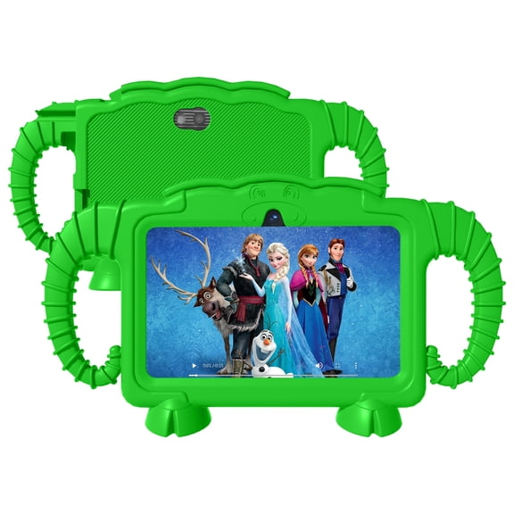 Kids Tablet, 7 inch Android Tablet for Kids, 6GB RAM 32GB ROM Quad-Core Toddler Tablet with Shockproof Case, Bluetooth, WiFi, Parental Control, 2MP 2MP Dual Camera, GPS, Games