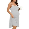 thumbnail image 5 of hengsof Women's Maternity Nursing Nightgowns Lace Trim Spaghetti Strap Pajama Dress Sleepwear, 5 of 5