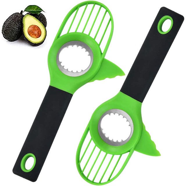 Couteau à Avocat Couteau à éplucher l'avocat/Éplucheur 3 en 1 / Convient pour Le Tranchage de Fruits de Cuisine (2 Pièces)