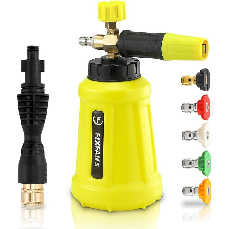 Foam Cannon Wide Neck Snow Foam Lance with Replacement Adapter for Portland Husky and Ryobi Pressure Washer Heavy Duty Power Washer Foam Blaster with 1 4 Inch Quick Connector 5 Nozzle Tips Walmart