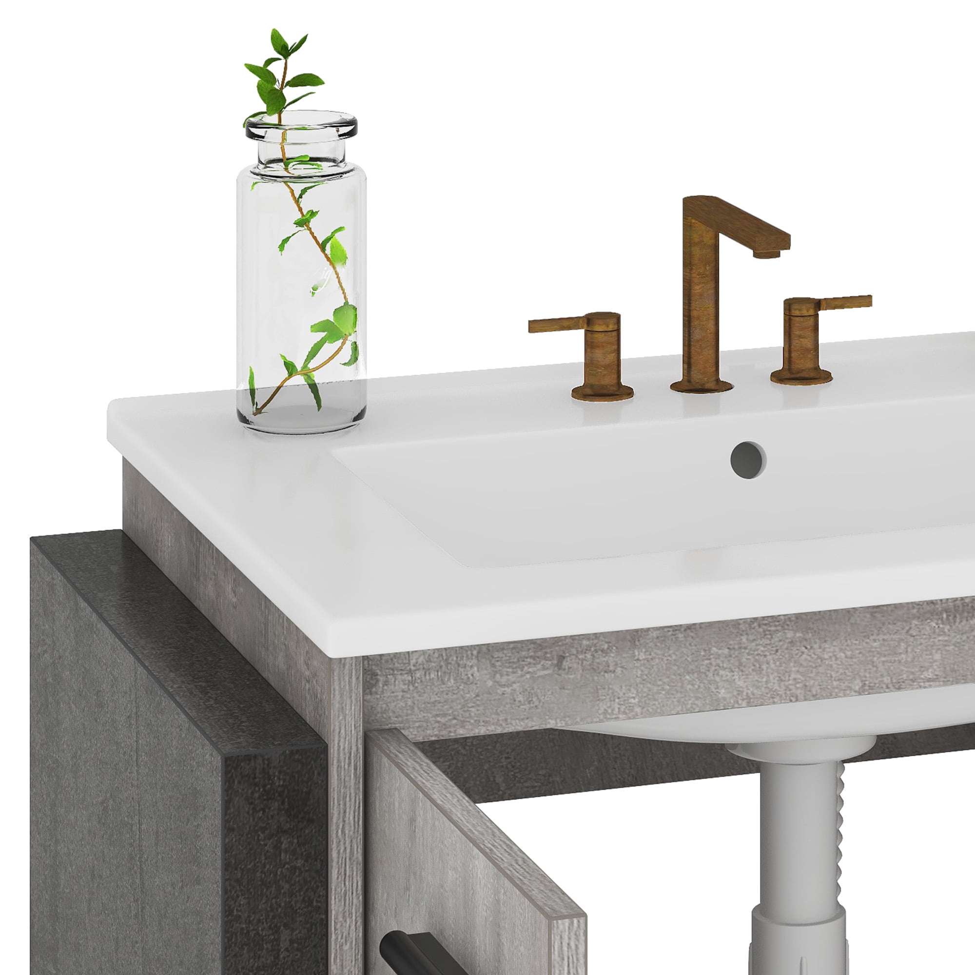 Uforic 24" Floating Bathroom Vanity, Modern Wall Mount Bathroom Vanity with Sink Combo, Gray