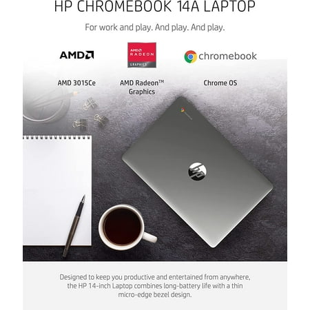 HP - 14" Micro-Edge Chromebook - AMD 3015Ce - 4GB Memory - 32GB eMMC