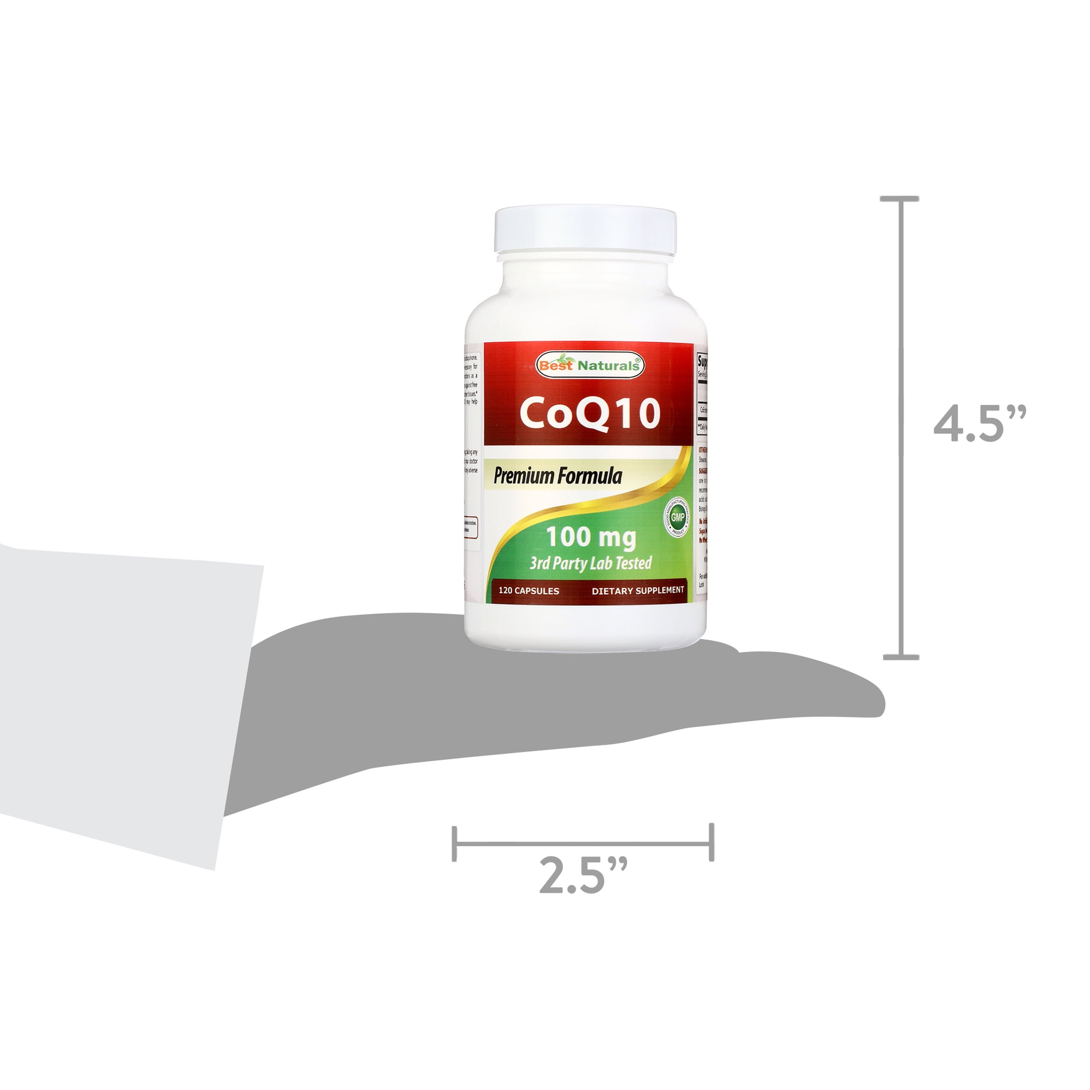2 Pack Best Naturals CoQ10 100 mg 120 Capsules | Supports Cardiovascular Health