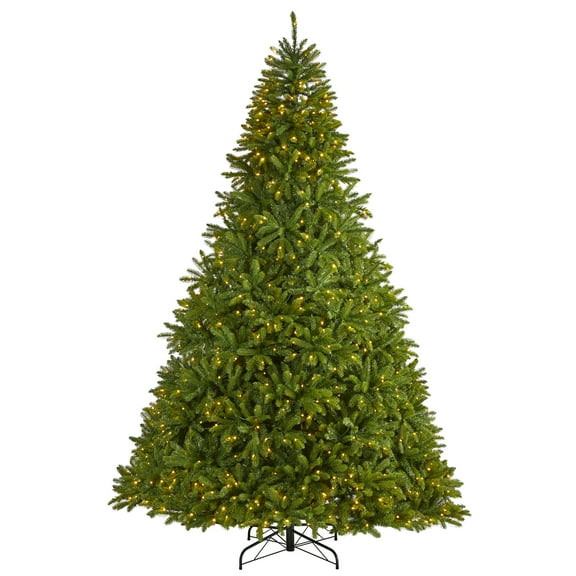 Nearly Natural 9ft. Sierra Spruce Look Artificial Christmas Tree with 1000 Clear LED Lights and 4443 Tips