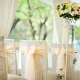 thumbnail image 3 of 5Pcs Organza Chair Sashes Bright Color Silky Wedding Decoration Clear Chair Cover Back Ties Wedding Reception Event Decor, 3 of 7