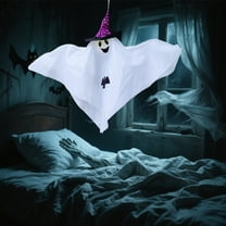Extra Large Halloween Ghost Decor - 35" Hanging Paper Phantom for Porch & Yard (Glow in the Dark Outdoor Scary Decorations, Haunted House Party Props)