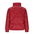 thumbnail image 6 of Fashion Plus Size Hooded Coats for Womens Winter Warm Solid Color Down Jacket Short Thick Stand Up Collar Style Jacket, 6 of 8