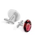 thumbnail image 3 of Rose Elegant Stainless Steel Cuff Links Set for Formal Attire, Made of stainless steel, and Suitable for Business and Formal Events, 3 of 6