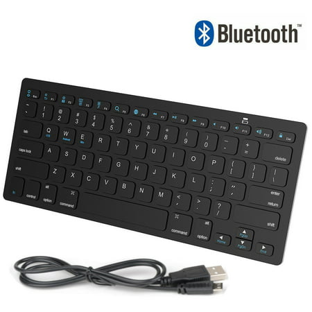 Wireless Keyboard, EEEKit Universal Ultra Slim Wireless Bluetooth Keyboard with Built-in Rechargeable Battery & LED Indicator for 7-8 inch IOS Android Windows (Best Bluetooth Device Names)