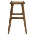 thumbnail image 4 of Modway Saoirse Woven Rope Wood Bar Stool - Set of 2 in Walnut Natural, 4 of 10