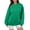 Green, variant on HNMKIU Women's Pocket Detail Oversized Long Length Round Neck Pullover Sweatshirt Top White，S