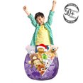 thumbnail image 3 of Magic Moon Storage Toy Bag Chair, Cat Jumping Crescent Triangles Intricate Esoteric Motifs Print, Stuffed Animal Organizer Washable Bag, Small Size, Quartz White, by Ambesonne, 3 of 3