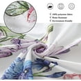 thumbnail image 3 of Spring Floral Shower Curtain, Colorful Watercolor Wild Flower Butterfly Plants Bathroom Curtains Rustic Bathtub Decor Machine Washable Waterproof Fabric with Hooks,72" Wx72 L, 3 of 6
