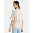 thumbnail image 3 of The Pioneer Woman Tie Front Textured Knit Top, Women's, Sizes XS-3X, 3 of 5