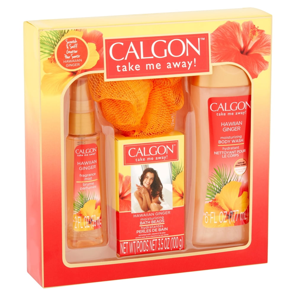 Calgon Hawaiian Ginger Bath Set, 4 piece