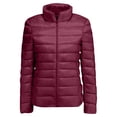 thumbnail image 4 of Hogleaql Women's Lightweight Packable Accent Puffer Jacket Cozy Long Sleeve Zipper Stand Collar Quilted Coat Insulated Water-Resistant Puffy Jacket with Pockets Fall Winter Outerwear Wine XL, 4 of 4