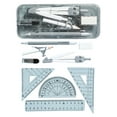thumbnail image 3 of Complete Plastic Geometry Kits With 9 Essential Tools Including Compass Rulers For Precise Technical Drawing, 3 of 9