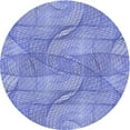 thumbnail image 1 of Ahgly Company Machine Washable Indoor Round Transitional Jeans Blue Area Rugs, 4' Round, 1 of 7
