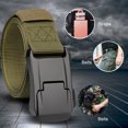 thumbnail image 5 of Cinturón militar de nailon, cinturón táctico unisex resistente para hombres y mujeres (verde), 5 of 5
