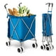 thumbnail image 1 of Carrito de compras plegable COSTWAY Portable Grocery 120 libras, azul, 1 of 7
