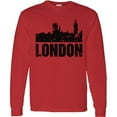 thumbnail image 3 of Inktastic London England City Skyline with Grunge Long Sleeve T-Shirt, 3 of 5