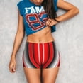 thumbnail image 3 of KLL Red Black and White Serape Blanket Stripes Pattern Workout Shorts for Women Scrunch Short Gym Yoga Running Sport Active Exercise Fitness Shorts-X-Large, 3 of 8