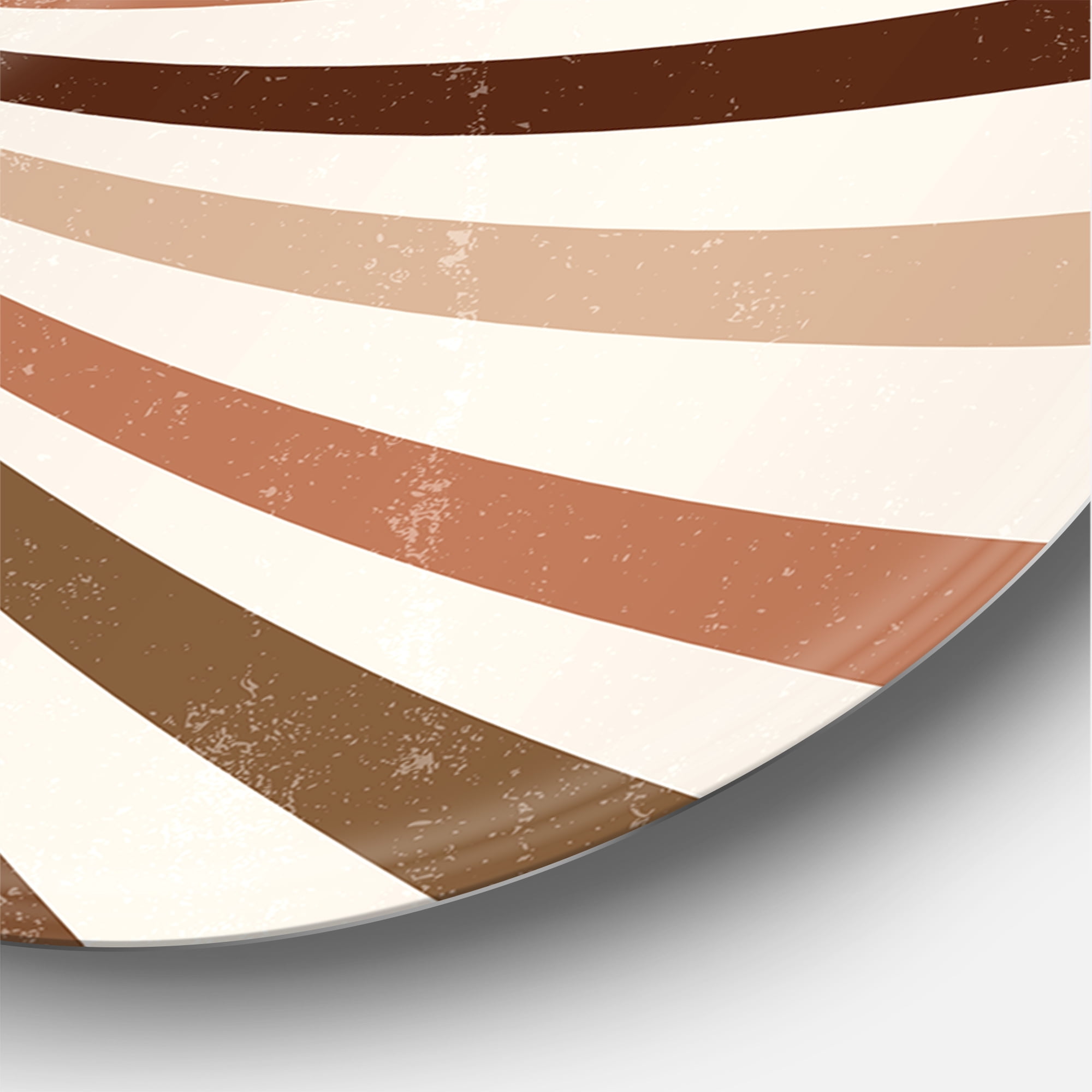 Designart 'Bright Minimalist Shining Terracotta Sun Rays' Modern Circle Metal Wall Art 11x11 - Disc of 11