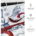 thumbnail image 5 of Blue Nautical Octopus Shower Curtain Set Funny Ocean Kraken Shower Curtains for Bathroom Cool Octopus Decor Polyester Fabric-72" x 72", 5 of 6